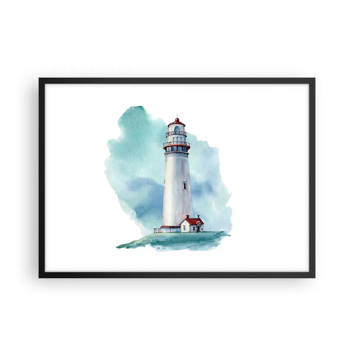 Pôster com moldura preta - A gentil irmã do azul - 70x50 cm