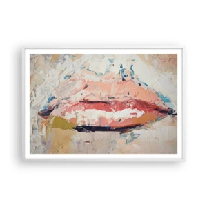 Pôster em moldura branca - Desperta os sentidos - 100x70 cm