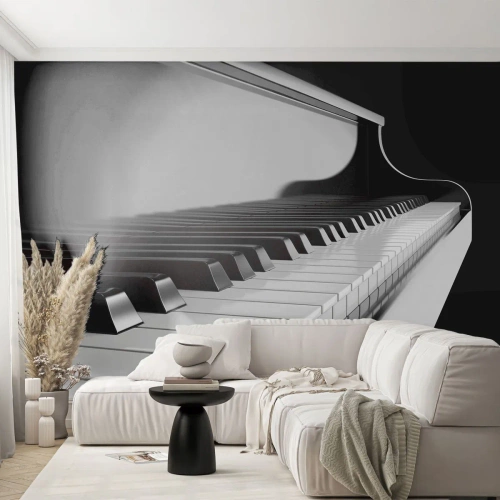 Papel de Parede Premium Sand - Harmonia de formas e cores - Piano, Piano, Música - 100x70 cm