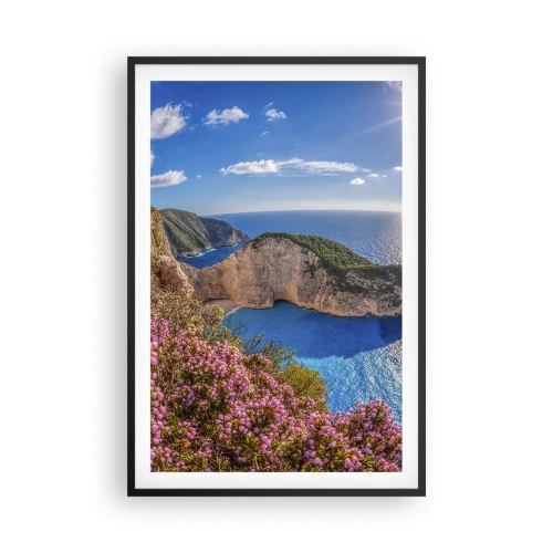Pôster com moldura preta - As minhas grandes férias gregas - 61x91 cm