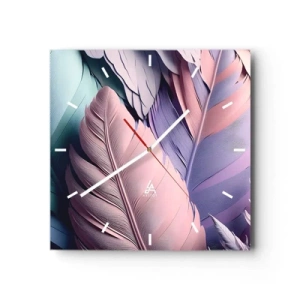 Relógio de parede - Relógio em vidro - Pássaro chique - 30x30 cm