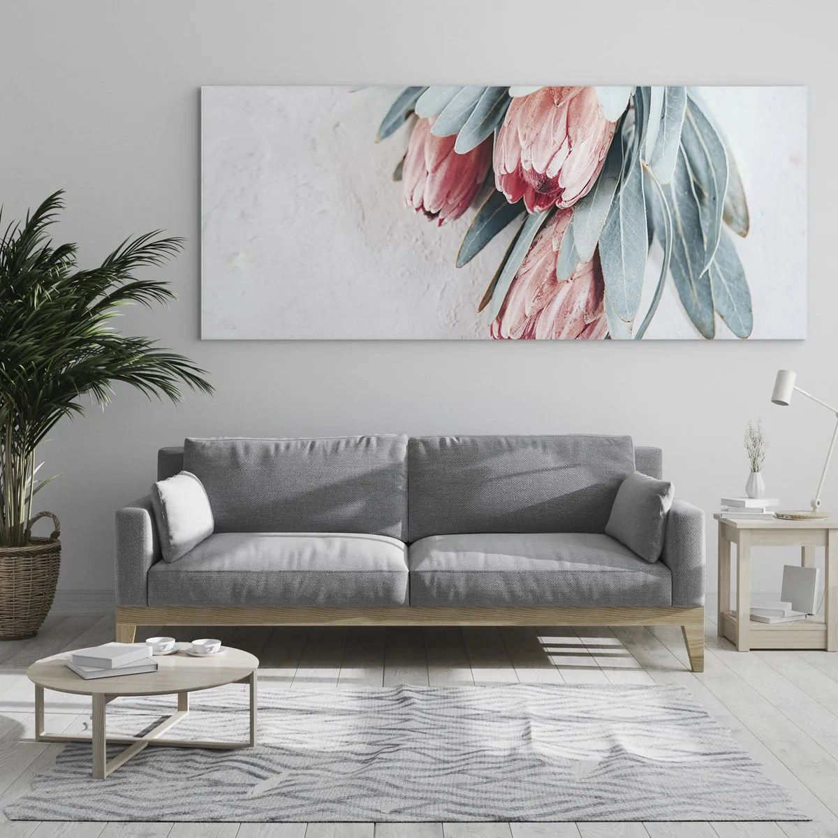 Quadro em vidro - Envergonhadas da sua própria beleza - 100x40 cm