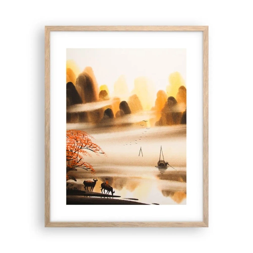 Pôster com moldura de carvalho claro - Além do Extremo Oriente - 40x50 cm