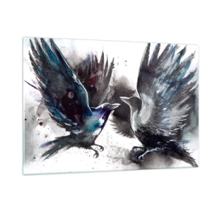 Quadro em vidro - De corvo a corvo... - 120x80 cm