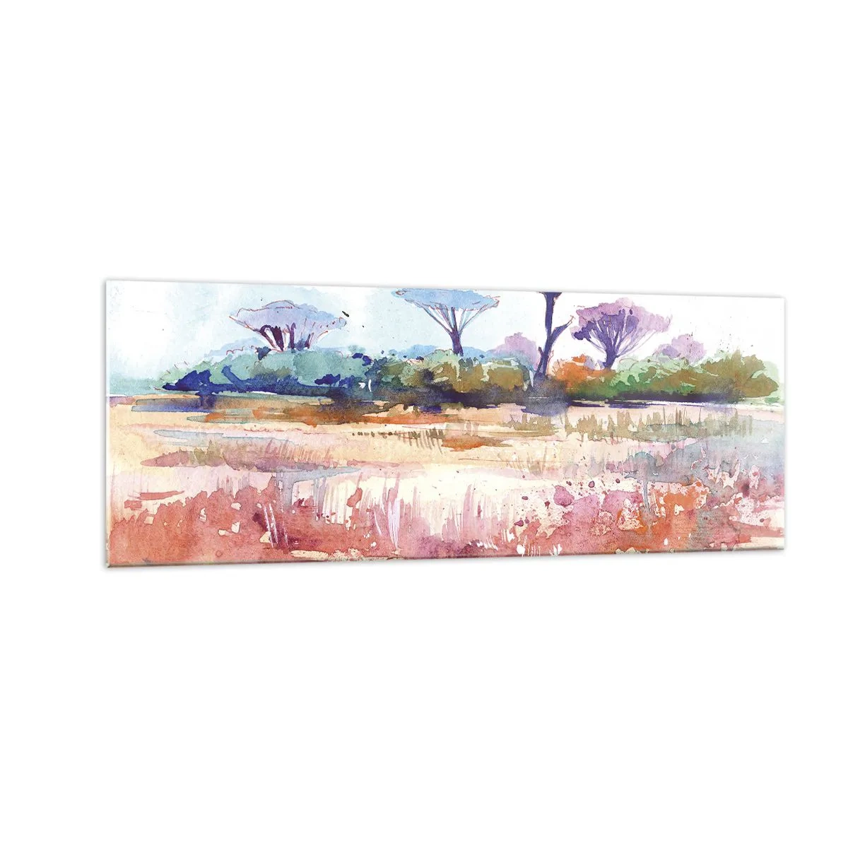 Quadro em vidro - Cores da savana - 140x50 cm