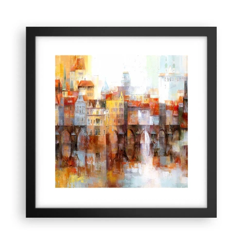 Pôster com moldura preta - Debaixo da ponte também é bonito - 30x30 cm