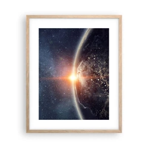 Pôster com moldura de carvalho claro - Numa nova perspetiva - 40x50 cm