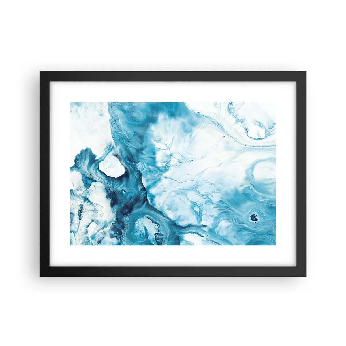 Pôster com moldura preta - Concerto Azul - 40x30 cm