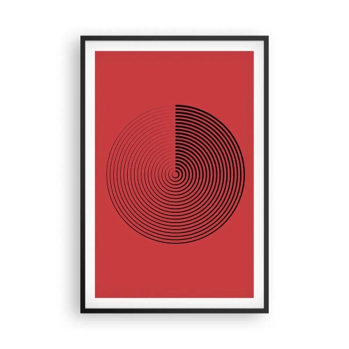 Pôster com moldura preta - Movimento circular - 61x91 cm