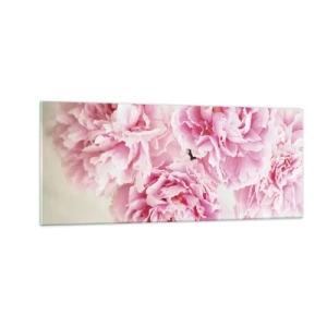 Quadro em vidro - Em esplendor rosa - 100x40 cm