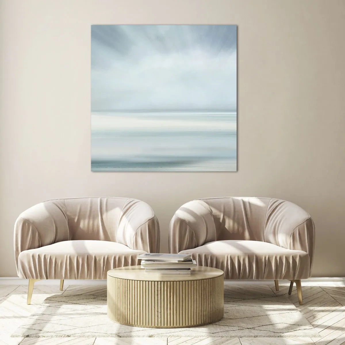 Quadro em vidro - Paz ao horizonte - 40x40 cm