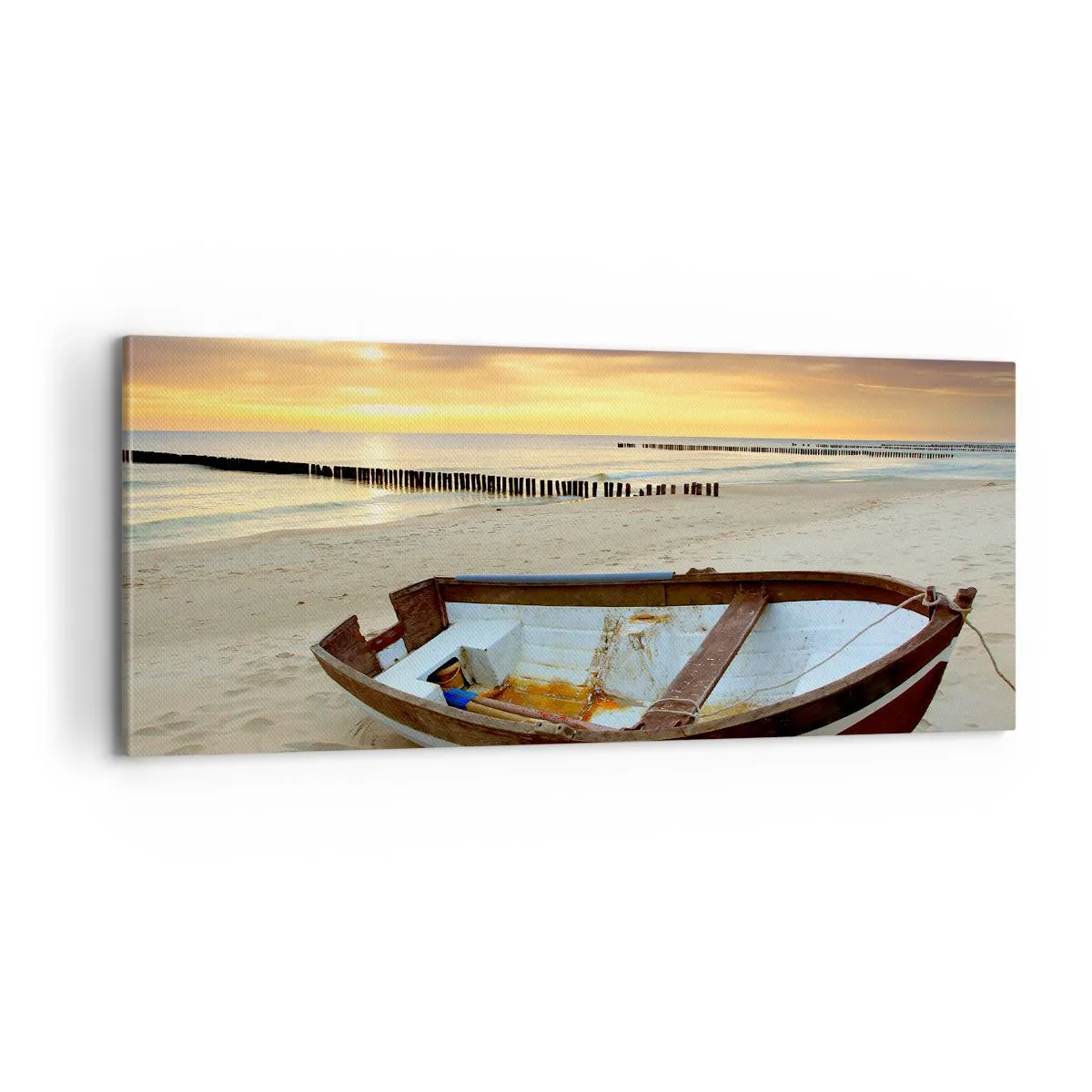 Quadro em tela - Não há mais praias bonitas do que essa - 100x40 cm