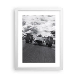 Pôster em moldura branca - O ronco do motor - 30x40 cm