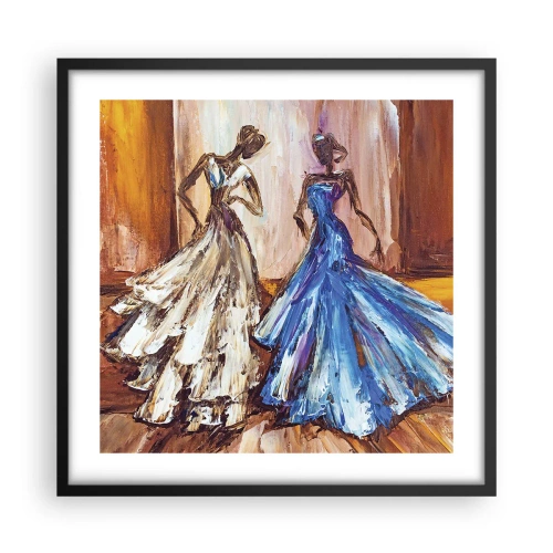 Pôster com moldura preta - Uma bela dupla - 50x50 cm