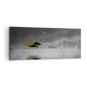 Quadro em tela - Abrigo da chuva - 120x50 cm