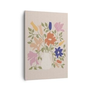 Quadro em tela - Buquê delicado - 70x100 cm