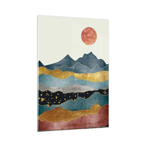 Quadro em vidro - As camadas do mundo - 80x120 cm