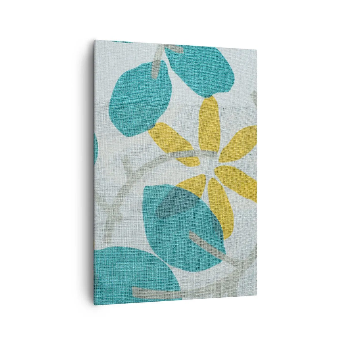 Quadro em tela - Entre as folhas azuis - 70x100 cm