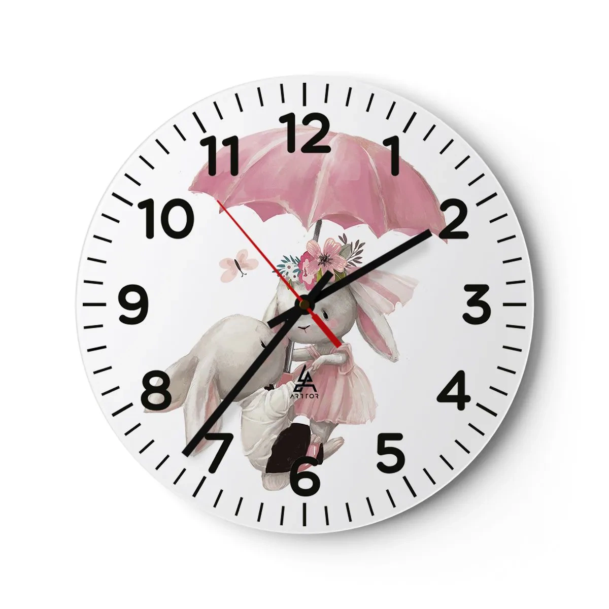 Relógio de parede - Relógio em vidro - Isso é amor - 40x40 cm