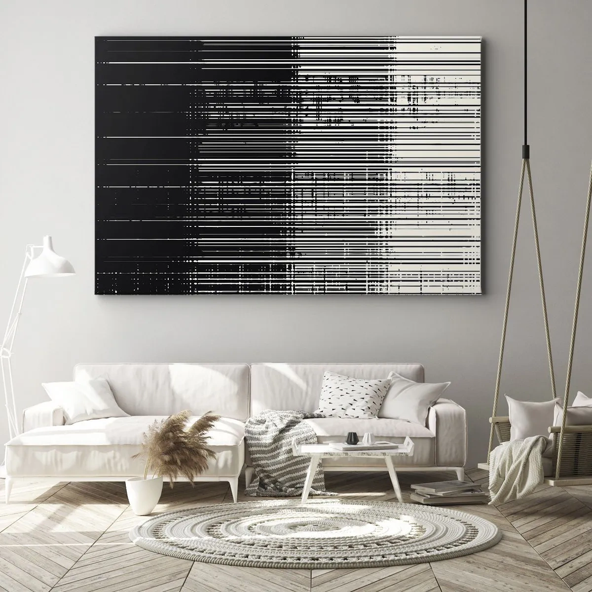 Quadro em tela - Ondas e vibrações - 100x70 cm