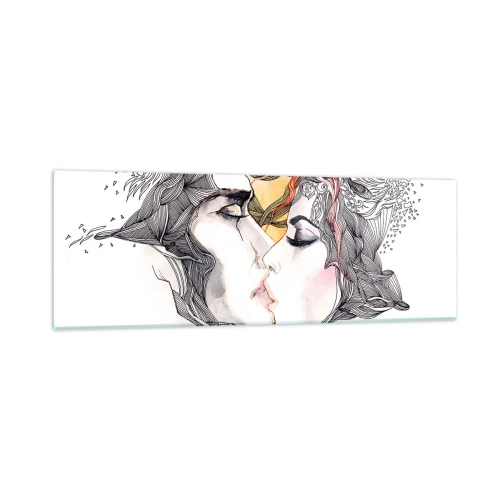 Quadro em vidro - O mundo não existe - 90x30 cm