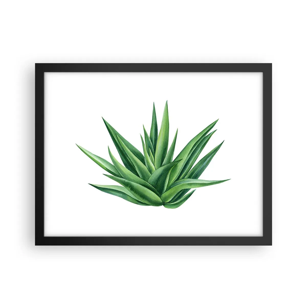 Pôster com moldura preta - Verde – força – vida - 40x30 cm