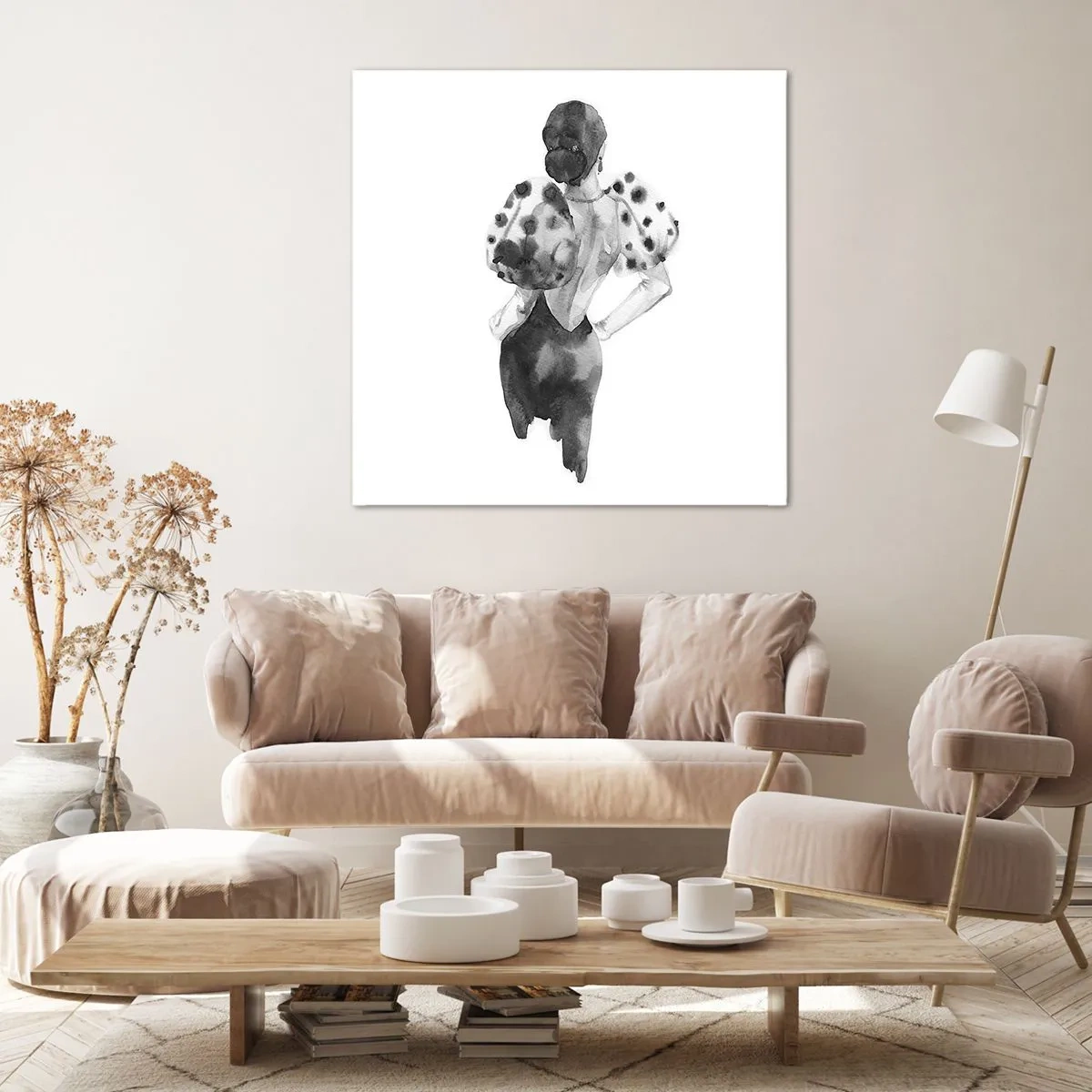 Quadro em tela - Ela passou por aqui - 40x40 cm