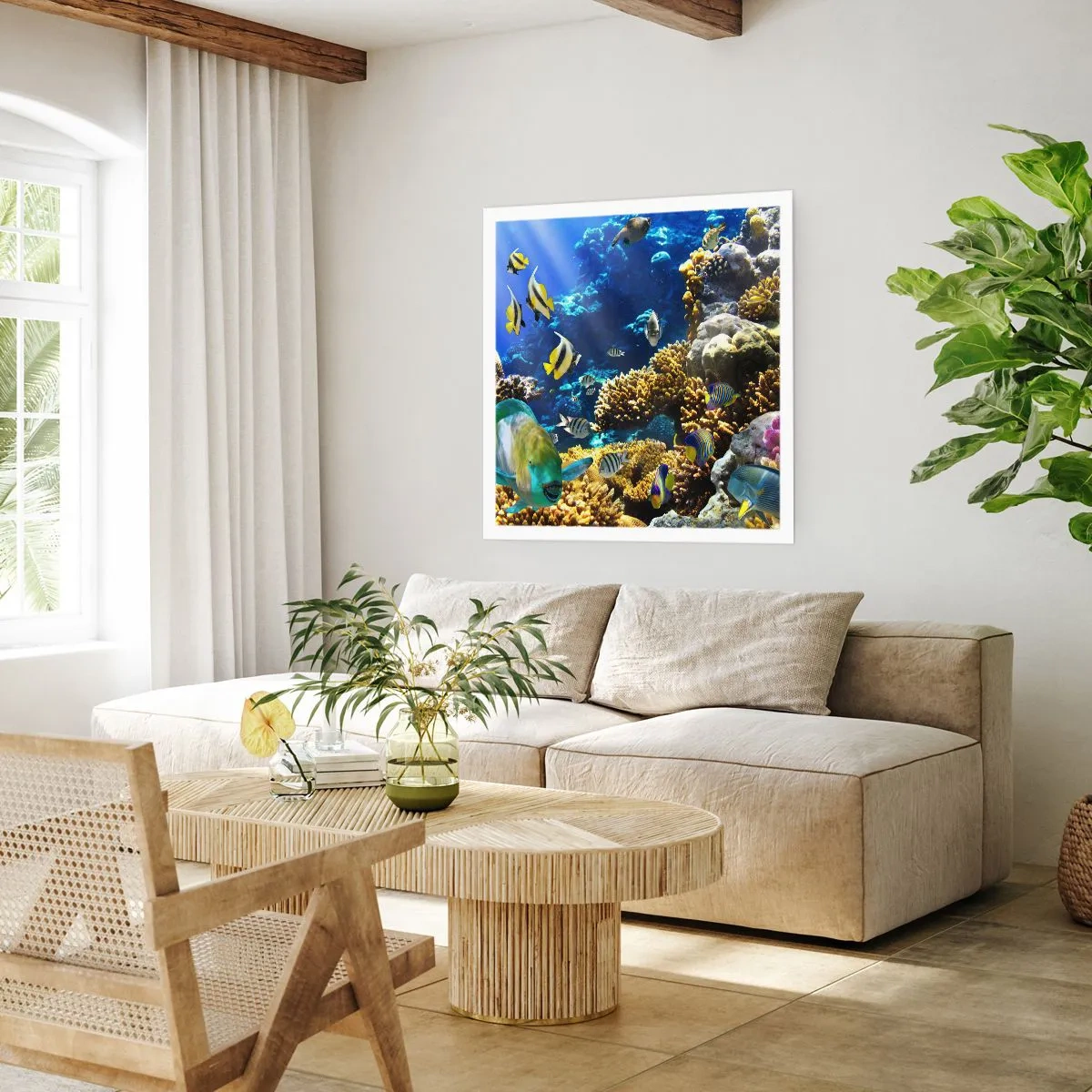 Pôster - Tráfego intenso no percurso de férias - 60x60 cm