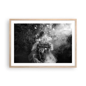 Pôster com moldura de carvalho claro - A própria mãe – natureza - 70x50 cm