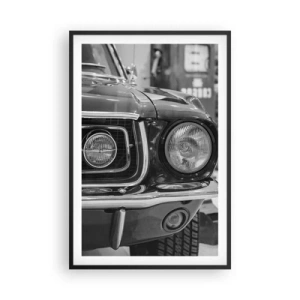 Pôster com moldura preta - Condução perigosa - 61x91 cm