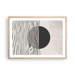 Pôster com moldura de carvalho claro - Composição da metade - 70x50 cm