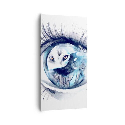 Quadro em tela - Cara a cara com o selvagem - 65x120 cm