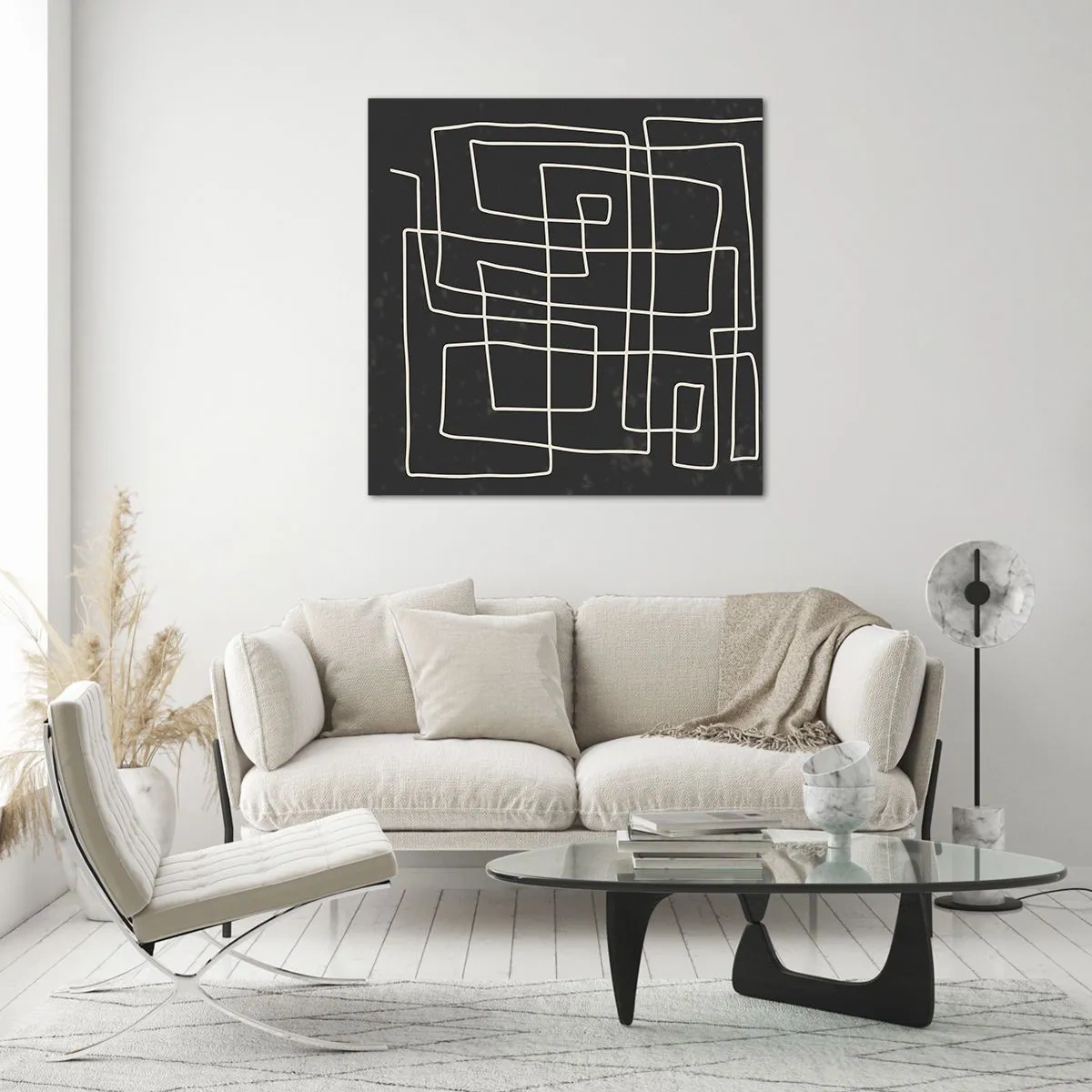 Quadro em vidro - Não é tão simples - 70x70 cm