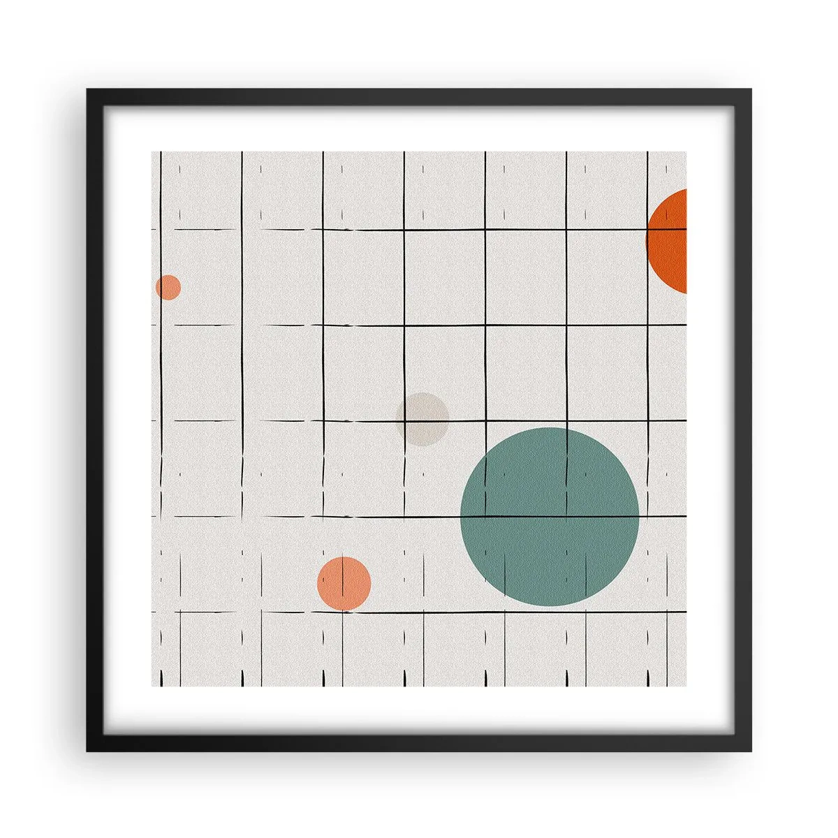 Pôster com moldura preta - Encurralado. Nós ou eles? - 50x50 cm