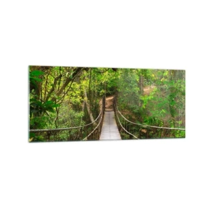 Quadro em vidro - Porque há uma videira a crescer no jardim - 120x50 cm