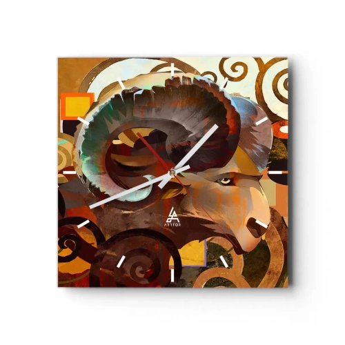 Relógio de parede - Relógio em vidro - Magia - religiões - rituais - 30x30 cm