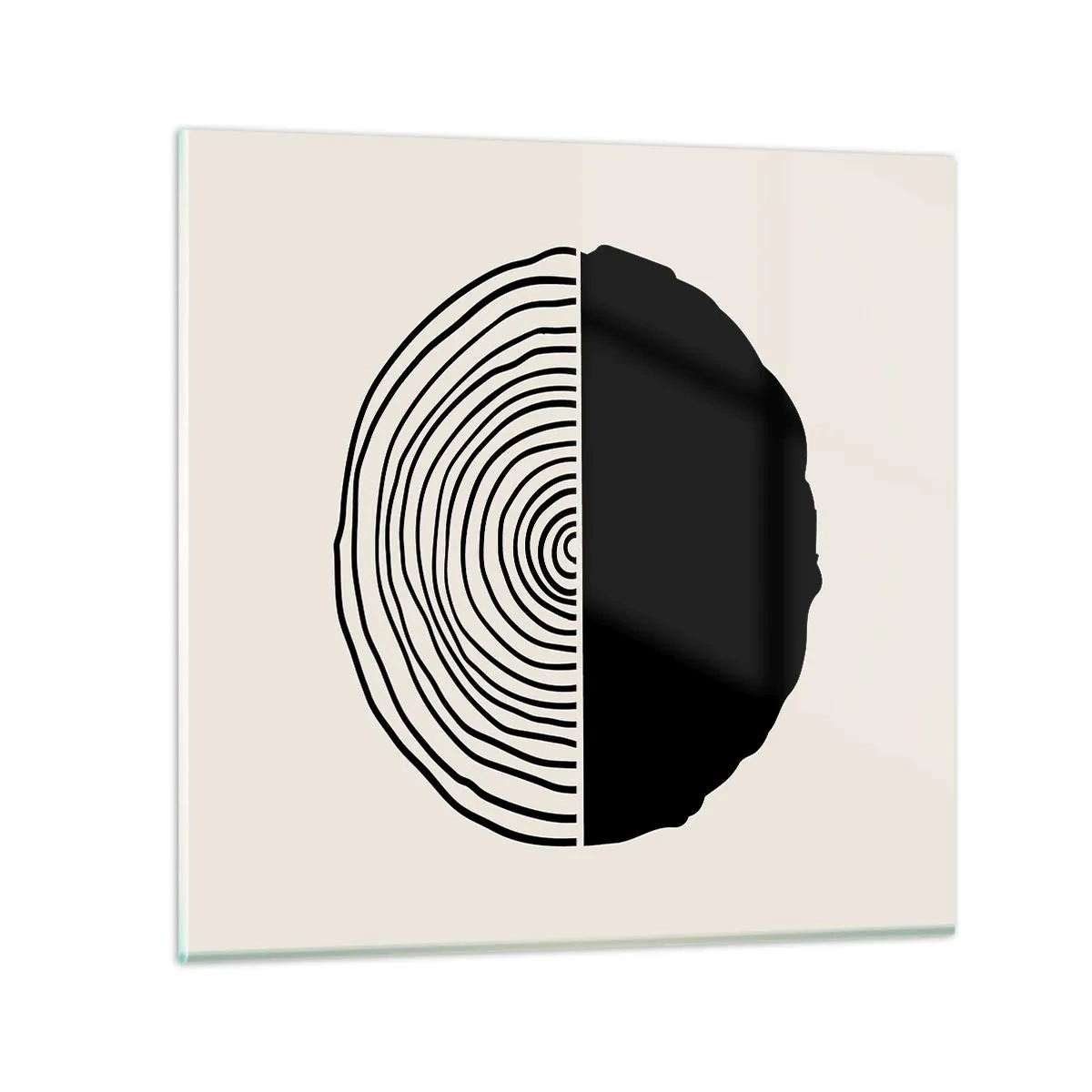 Quadro em vidro - Meio a meio - 60x60 cm