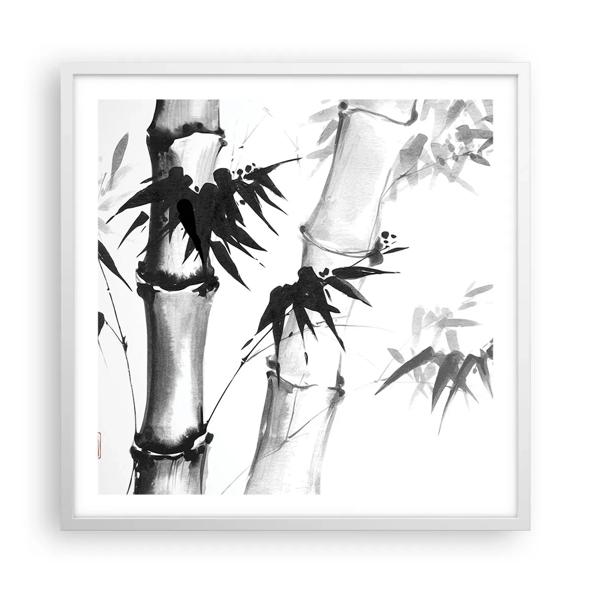 Pôster em moldura branca - Foco no Oriente - 60x60 cm