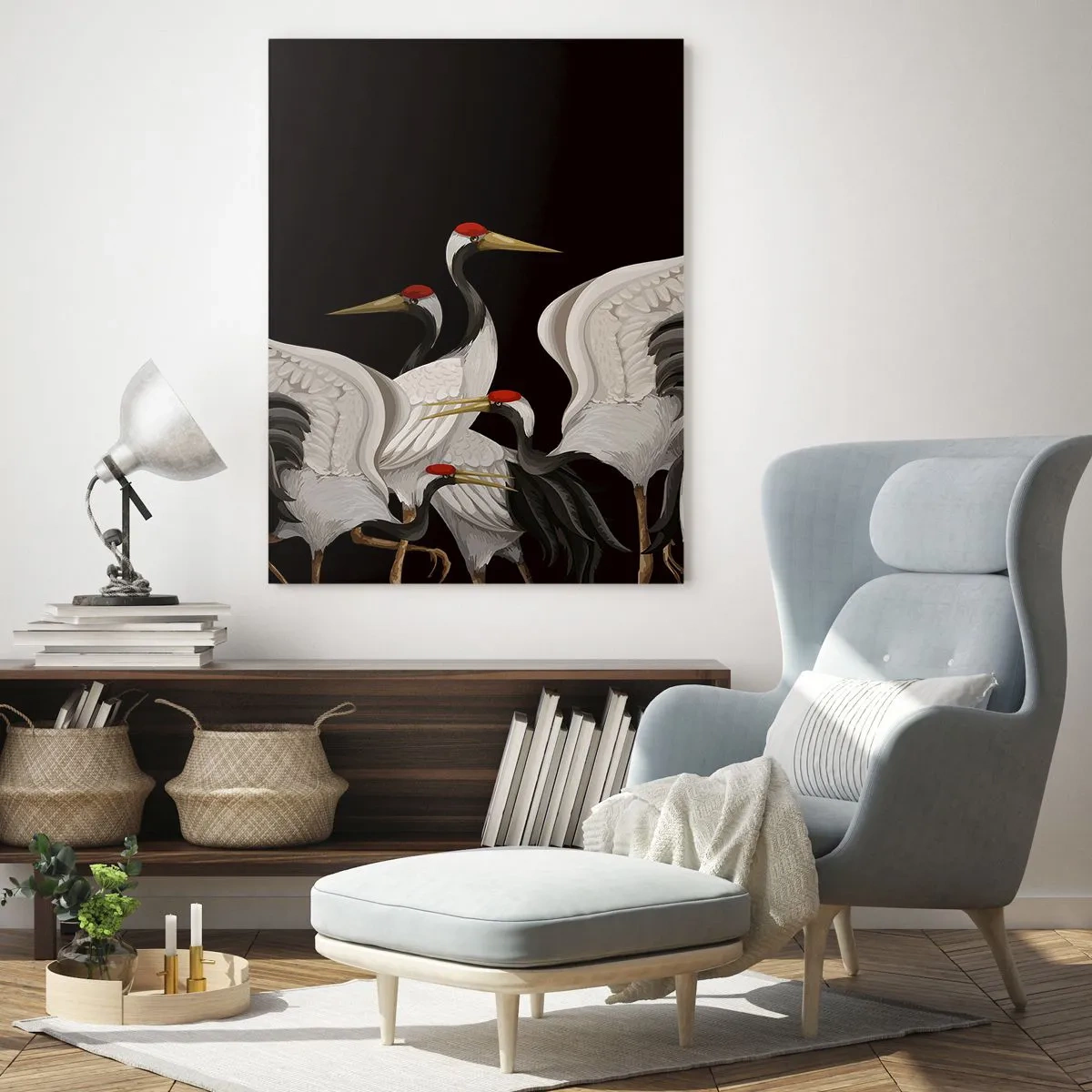 Quadro em vidro - Assuntos de aves - 50x70 cm