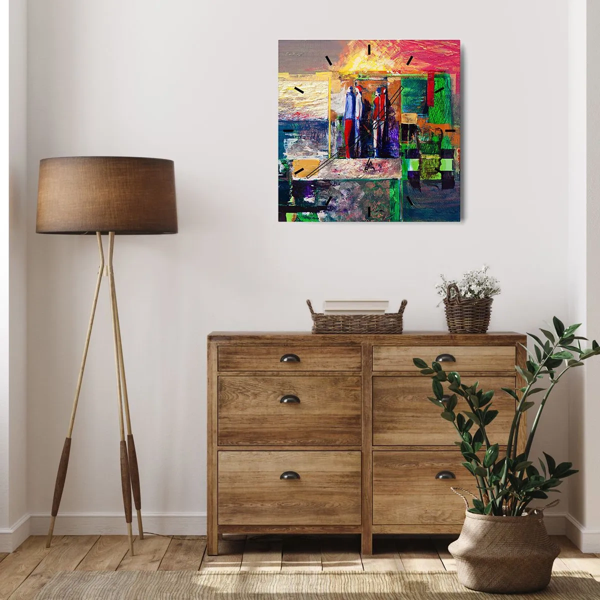 Relógio de parede - Relógio em vidro - Relacionamentos e emoções - 30x30 cm