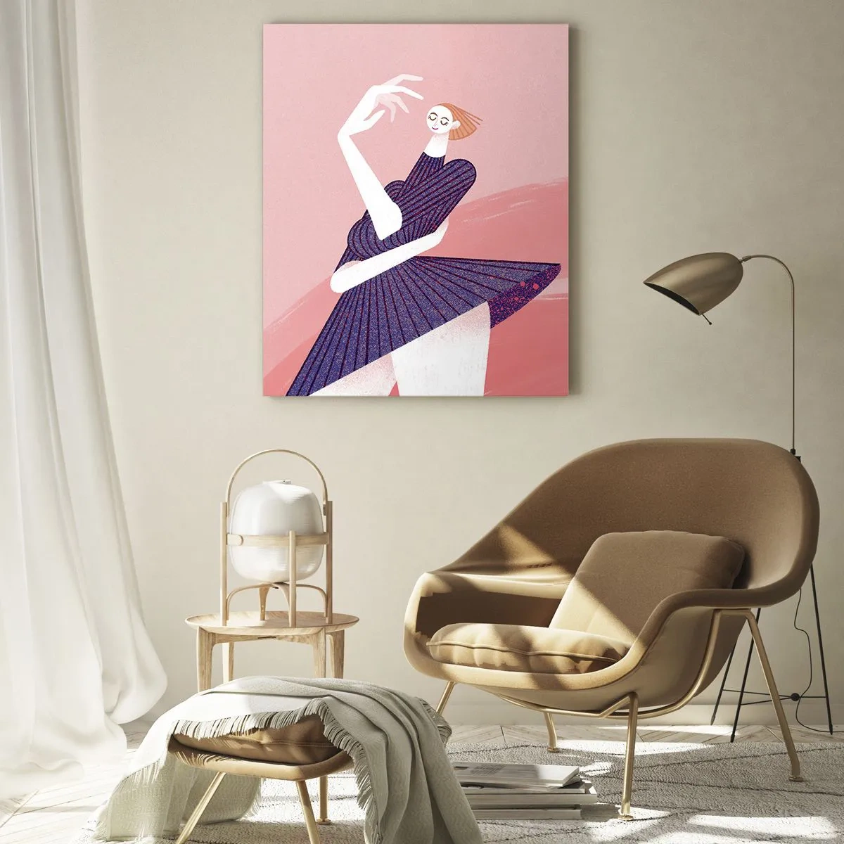 Quadro em vidro - Cada passo é um cinto de dança - 50x70 cm