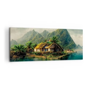 Quadro em tela - Paraíso Tropical - 100x40 cm