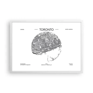 Pôster em moldura branca - Anatomia de Toronto - 70x50 cm