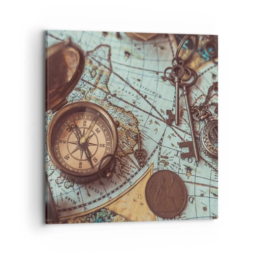 Quadro em tela - Para o aventureiro - 70x70 cm