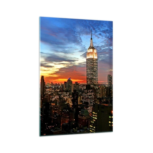 Quadro em vidro - Noite Brilhante Americana - 70x100 cm