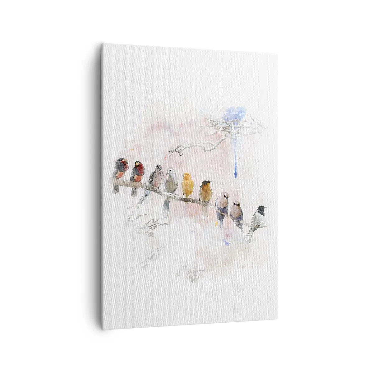 Quadro em tela - Reunião alada - 70x100 cm