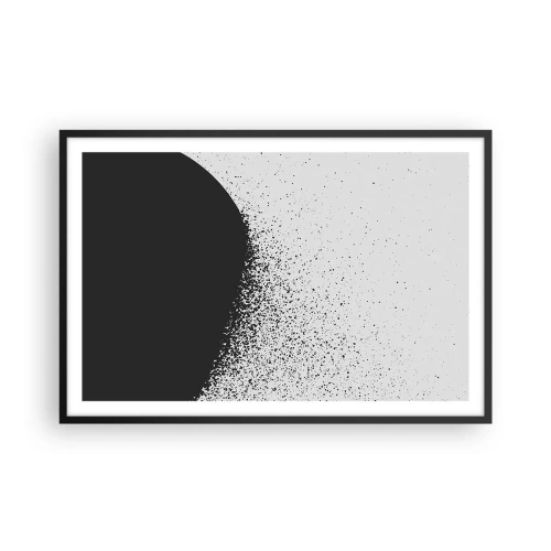 Pôster com moldura preta - Movimento das moléculas - 91x61 cm