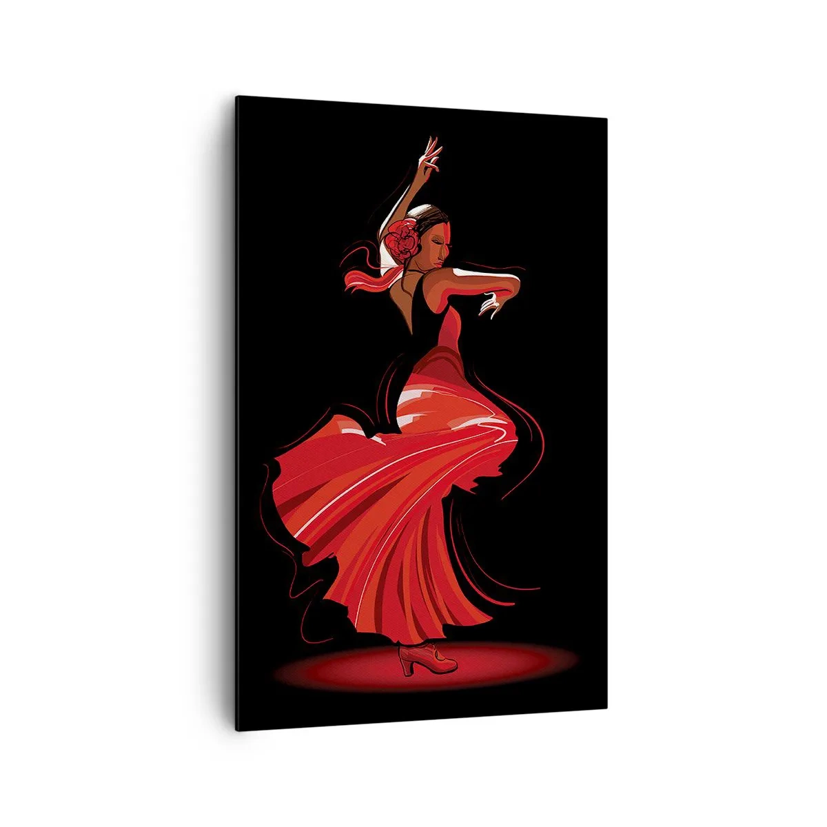 Quadro em tela - O espírito ardente do flamenco - 80x120 cm