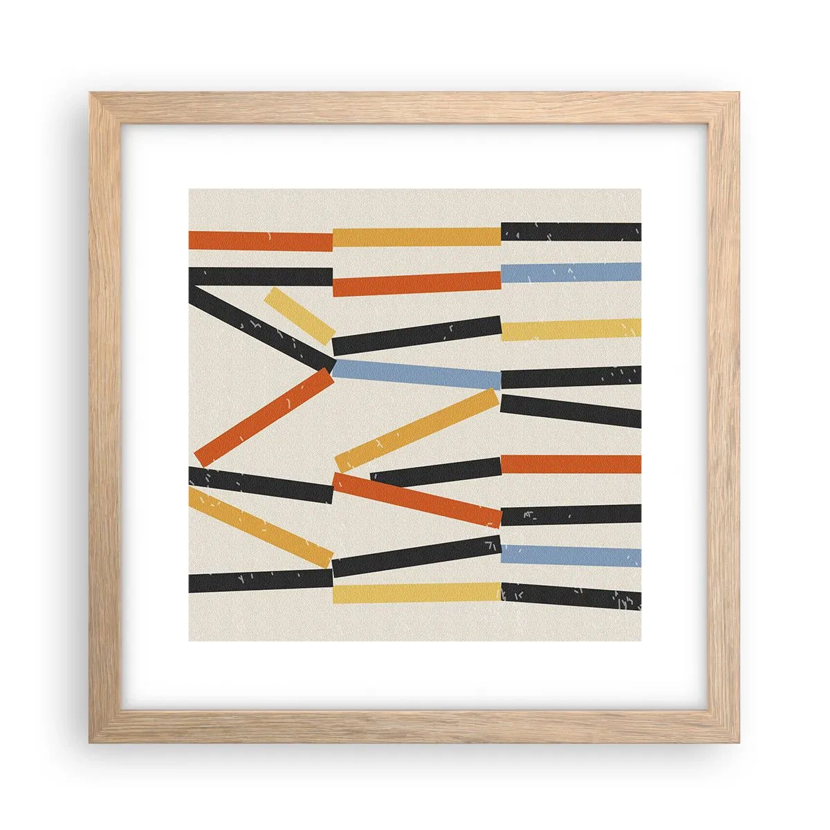 Pôster com moldura de carvalho claro - Composição ao nível - 30x30 cm