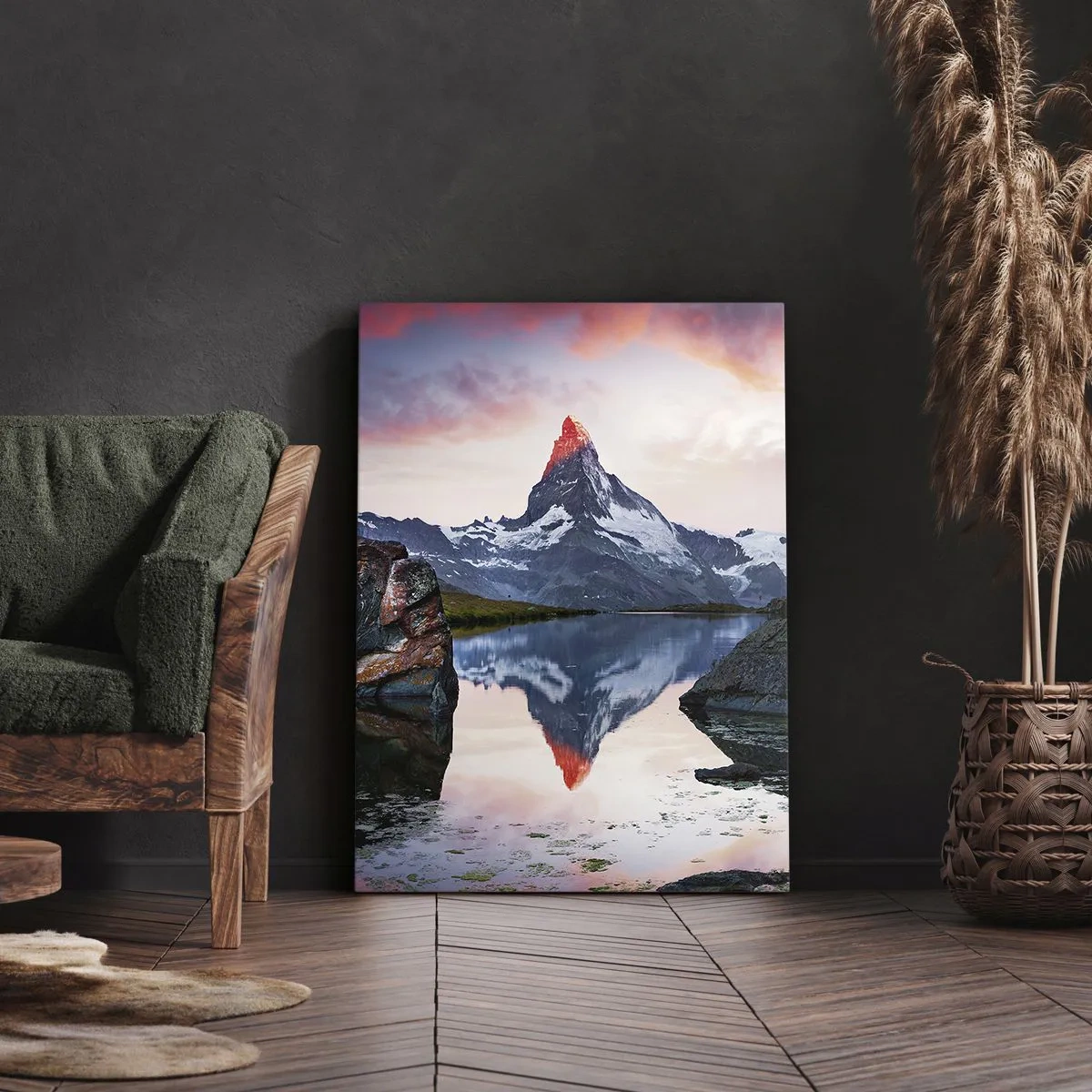 Quadro em tela - O coração das montanhas é quente - 45x80 cm